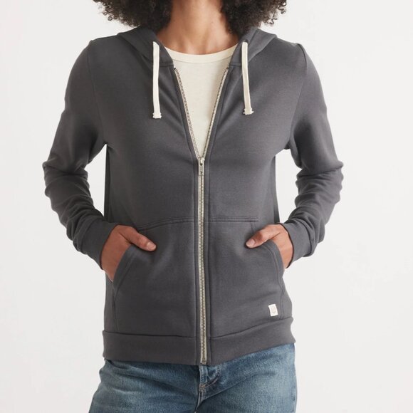 Marine Layer Afternoon Full-Zip Hoodie | Size S | Slouchy Fit | Asphalt Grey - Picture 1 of 11